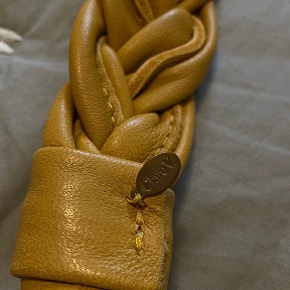 Clare V.  Braided Shoulder Strap in Nappa Marigold - Picture 2 of 4